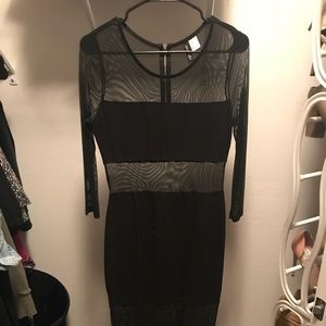 Sheer blocked maxi